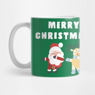 Dabbing Santa and Rudolph Mug